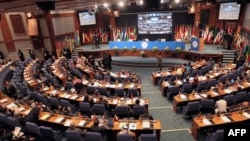 Senior official delegations attend the opening session of the expert-level meeting of XVI summit of the Non-Alligned Movement in Tehran, August 26, 2012. 