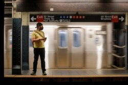 The $1 trillion bipartisan infrastructure plan passed by the US Senate in August, includes money to shore up public transportation like New York City's subway, May 3, 2021.