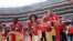 From left, San Francisco 49ers outside linebacker Eli Harold, quarterback Colin Kaepernick and safety Eric Reid kneel during the national anthem before an NFL football game against the Dallas Cowboys in Santa Clara, California, Oct. 2, 2016.