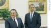奥巴马白宫会见埃及总统穆巴拉克