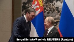 Predsednici Srbije i Rusije tokom susreta za vreme drugog foruma "Pojas i put" u Pekingu, 26. aprila 2019.