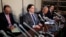 Mark Karpeles (2nd L), chief executive of Mt. Gox, attends a news conference at the Tokyo District Court in Tokyo, Japan, Feb. 28, 2014. 