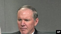 Admiral Mark Fitzgerald during his VOA interview, 21 Apr 2010