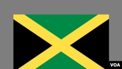 Jamaica flag, graphic element on gray