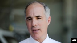 FILE - U.S. Sen. Bob Casey, D-Pa., was one of two senators Tuesday to announce support for the nuclear agreement with Iran.