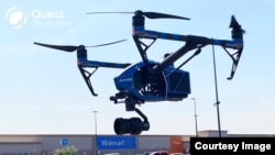 Walmart has partnered with drone services company DroneUp and laboratory Quest Diagnostics to deliver coronavirus test kits to some Nevada customers near Walmart stores. (Walmart)