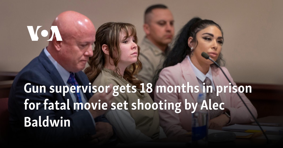 Gun supervisor gets 18 months in prison for fatal movie set shooting by Alec Baldwin
