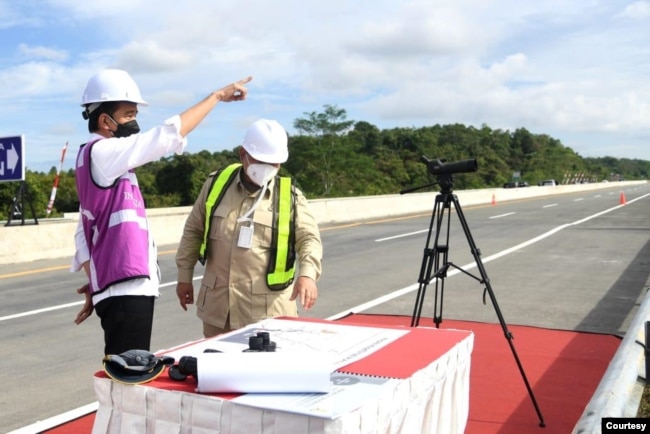 Menhan Prabowo Subianto mendukung pemindahan IKN ke tempat baru. (Biro Setpres)