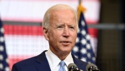 Kandidati demokrat Joe Biden duke folur në Pittsburgh (8 shtator 2020)