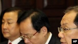 미 국무부의 '일본해' 발언을 논의하는 한국 국회의원들