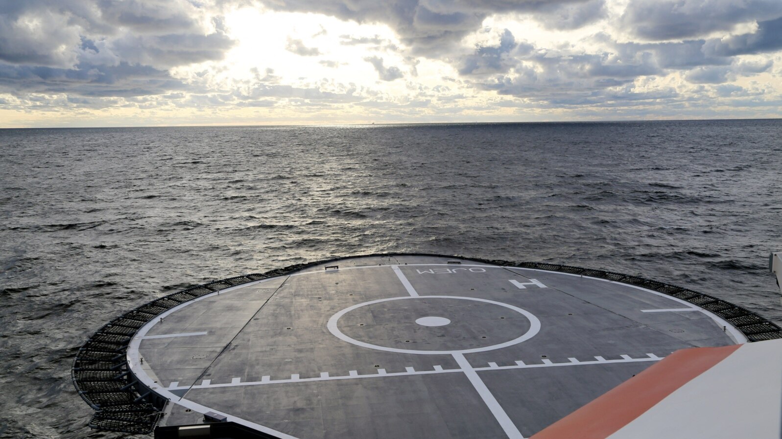 FILE - The Finnish Border Guard's offshore vessel Turva patrols on Oct. 11, 2023, near the location where the Balticconnector gas pipeline was damaged in the Gulf of Finland. (Finish Border Guard via AFP)