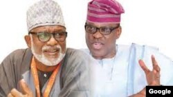 Rotimi Akeredolu na jam’iyyar APC da Eyitayo Jegede na PDP.