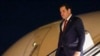 El secretario de Estado de EEUU, Marco Rubio, desembarca en la Base Conjunta Andrews, Maryland, luego de que el avión experimentara un problema mecánico mientras lo llevaba a la Conferencia de Seguridad de Múnich, el jueves 13 de febrero de 2025.