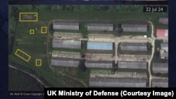 Satellite images. Reduction of Armored vehicles, Tank storage base, Arsenyev, Russia - image provided by UK Ministry of Defence