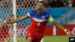 Clint Dempsey mencetak gol tercepat dalam Piala Dunia 2014 ke gawang Ghana pada detik ke-30 (16/6).