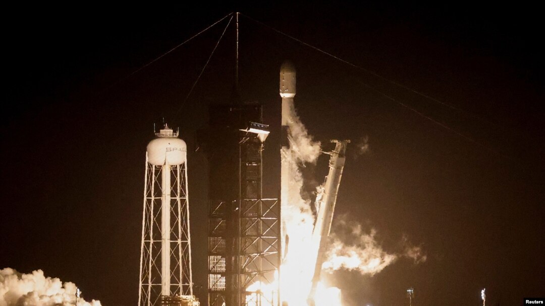 A SpaceX Falcon 9 rocket lifts off on the IM-1 mission with the Nova-C moon lander built and owned by Intuitive Machines from the Kennedy Space Center in Cape Canaveral