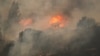 Una vista que muestra el fuego tras la propagación de incendios forestales en Viña del Mar, Chile, el 3 de febrero de 2024.