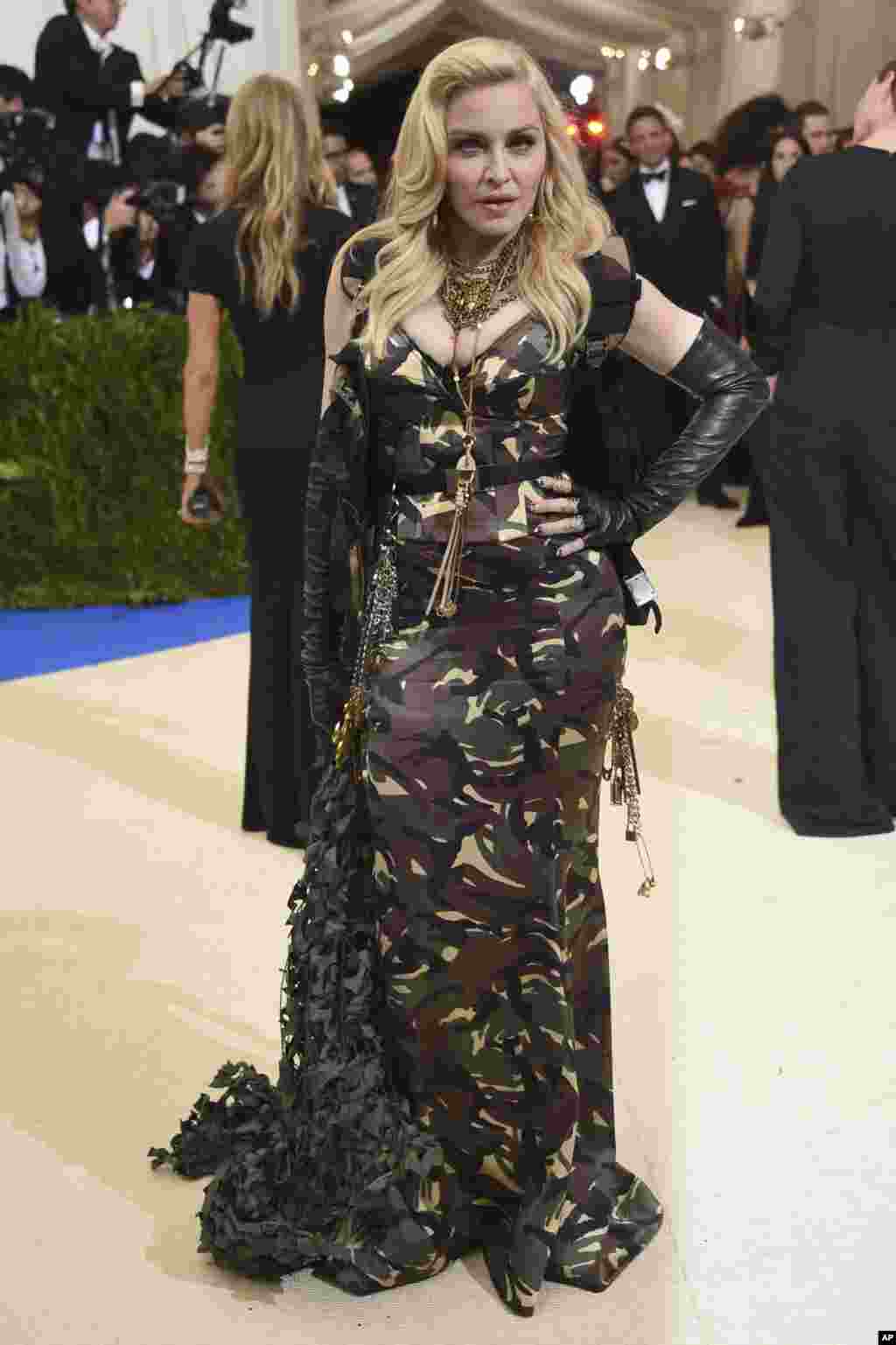 Madonna attends The Metropolitan Museum of Art's Costume Institute benefit gala celebrating the opening of the Rei Kawakubo/Comme des Garçons: Art of the In-Between exhibition on May 1, 2017, in New York.