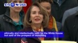 VOA60 America- Pelosi: Impeaching Trump 'Just Not Worth It'