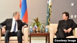 عمران خان اور روسی فیڈریشن کے وزیر خارجہ سرگئی لاروف سے ملاقات۔ 26 ستمبر 2019