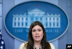 Deputy White House press secretary Sarah Huckabee Sanders speaks during the daily briefing at the White House in Washington, May 10, 2017.