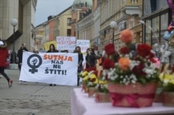Osmomartovski marš 'Šutnja nas ne štiti' Banja Luka