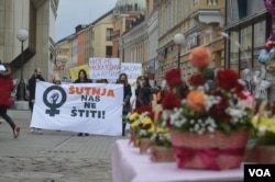Osmomartovski marš 'Šutnja nas ne štiti' Banja Luka