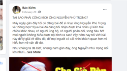 Trang FB Bảo Kiếm đăng bài chỉ trích ông Trọng.