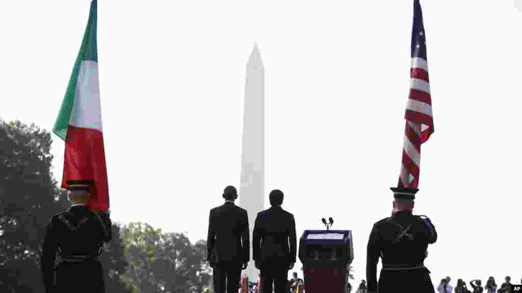 ፕረዚደንት ኦባማ ንቀዳማይ ሚኒስትር ጣልያን ኣብ ዋይት ሃውስ ተቀቢሎም አዘራሪቦም &nbsp;