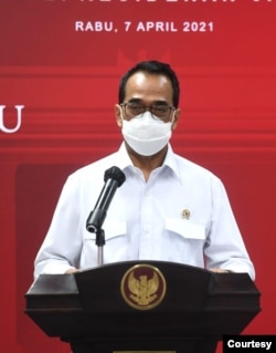 Menteri Perhubungan Budi Karya Sumadi mengatakan jutaan masyarakat akan mudik apabila pemerintah tidak melarang. (Biro Setpres)