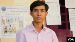 Chen Sokngeng, 26, will contest the Sala Kam Reuk for the Cambodia National Rescue Party (CNRP) ticket in the upcoming commune elections, Siem Reap, Cambodia, Monday May 1, 2017 . (Sun Narin/VOA Khmer)