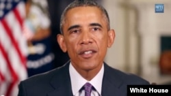 President Barack Obama delivers a message to West Africans on Ebola, Sept. 2, 2014.