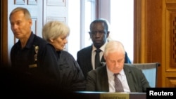 Claver Berinkindi, un citoyen suédois originaire du Rwanda, devant la cour de justice suédoise, le 16 septembre 2015.