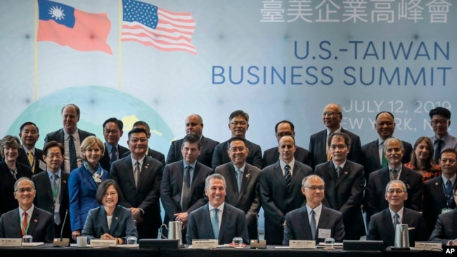 台湾总统蔡英文2019年7月12日在纽约参加美国台湾商业峰会。