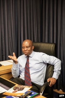 FILE —Mayor of Johannesburg, Herman Mashaba, at his office in Johannesburg, Sepember7, 2016.