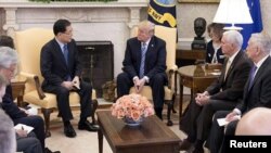 رئیس امنیت ملی کره جنوبی به پرزیدنت ترامپ درباره ملاقات با مقام های کره شمالی گزارش می‌دهد