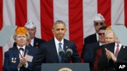 باراک اوباما برای آخرین بار در مقام ریاست جمهوری آمریکا در مراسم یابود کهنه سربازان سخنرانی کرد - ۲۱ آبان ۱۳۹۵ 