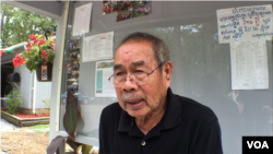 Mr. Hok Hak, a Cambodian-American resident and member of a Cambodian Buddhist temple of Richmond, Virginia. (Men Kimseng/VOA Khmer)