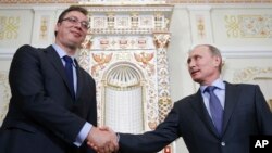 Premijer Srbije Aleksandar Vučić prilikom nedavnog susreta sa ruskim predsednikom Vladimirom Putinom u Moskvi