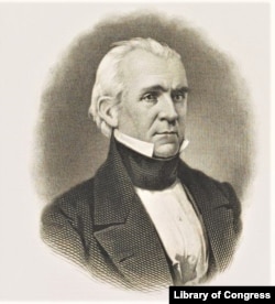 Undated engraving of James K. Polk, 11th President of the U.S.