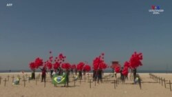 Բրազիլիայում հազար կարմիր փուչիկ են երկինք բաց թողել, ի հիշատակ երկրում կորոնավիրուսից զոհված 100,000 բնակիչների