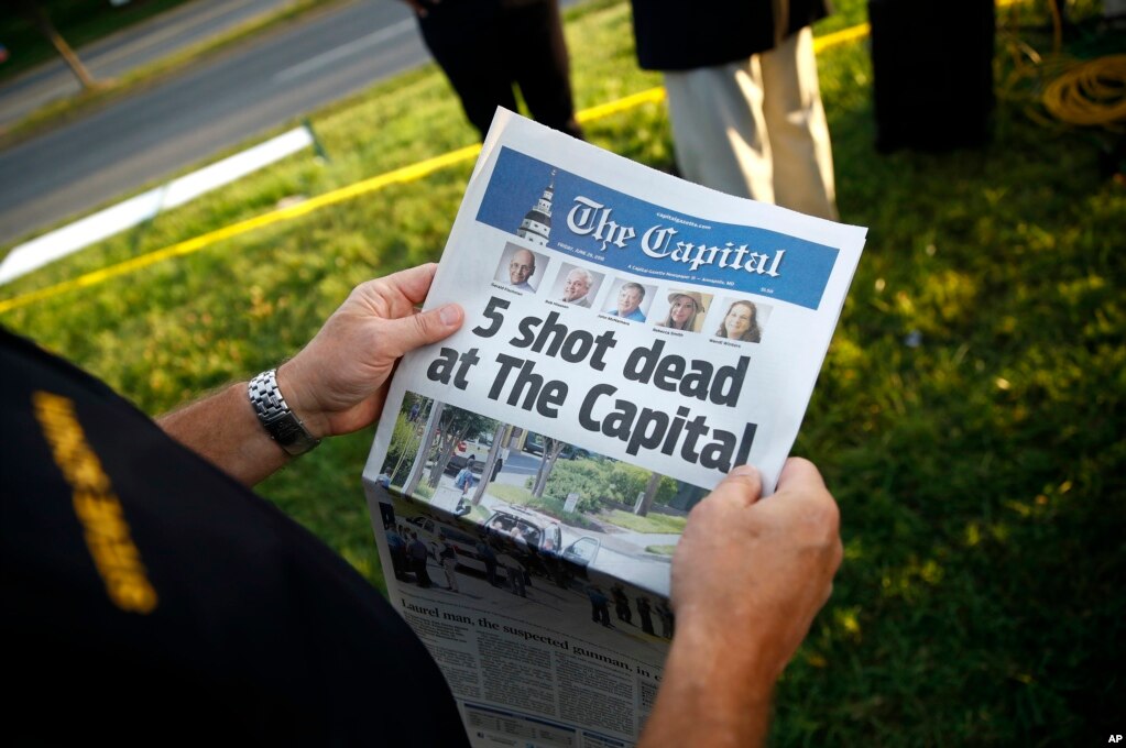  ޸ Ƴÿ&nbsp;   Ź&nbsp;&lsquo;ĳаƮ(The Capital Gazette)&rsquo; ߻ ѱ  縦  ִ.     5 .