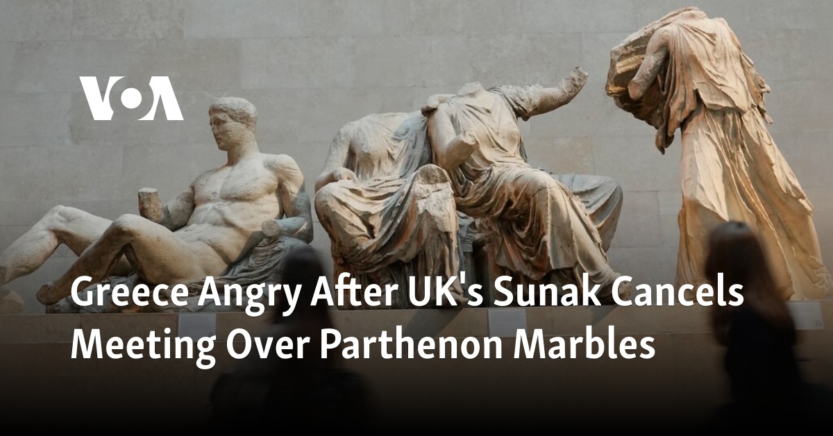 Greece Angry After UK's Sunak Cancels Meeting Over Parthenon Marbles