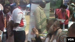 Stephen Chifunyise at the Zimbabwe International Book Fair.