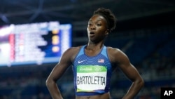 Tianna Bartoletta đoạt huy chương vàng trong trận chung kết nhảy xa.