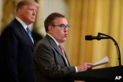 U.S. Energy Secretary Rick Perry speaks during an event touting the Trump administration's environmental policy in the East Room of the White House, July 8, 2019.