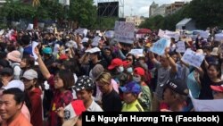 Biểu tình chống 2 dự luật Đặc khu và An ninh mạng tại Việt Nam vào ngày 10/6/2018.