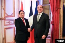 Thủ tướng Việt Nam Phạm Minh Chính và Thủ tướng Pháp Jean Castex. Photo Twitter Jean Castex.