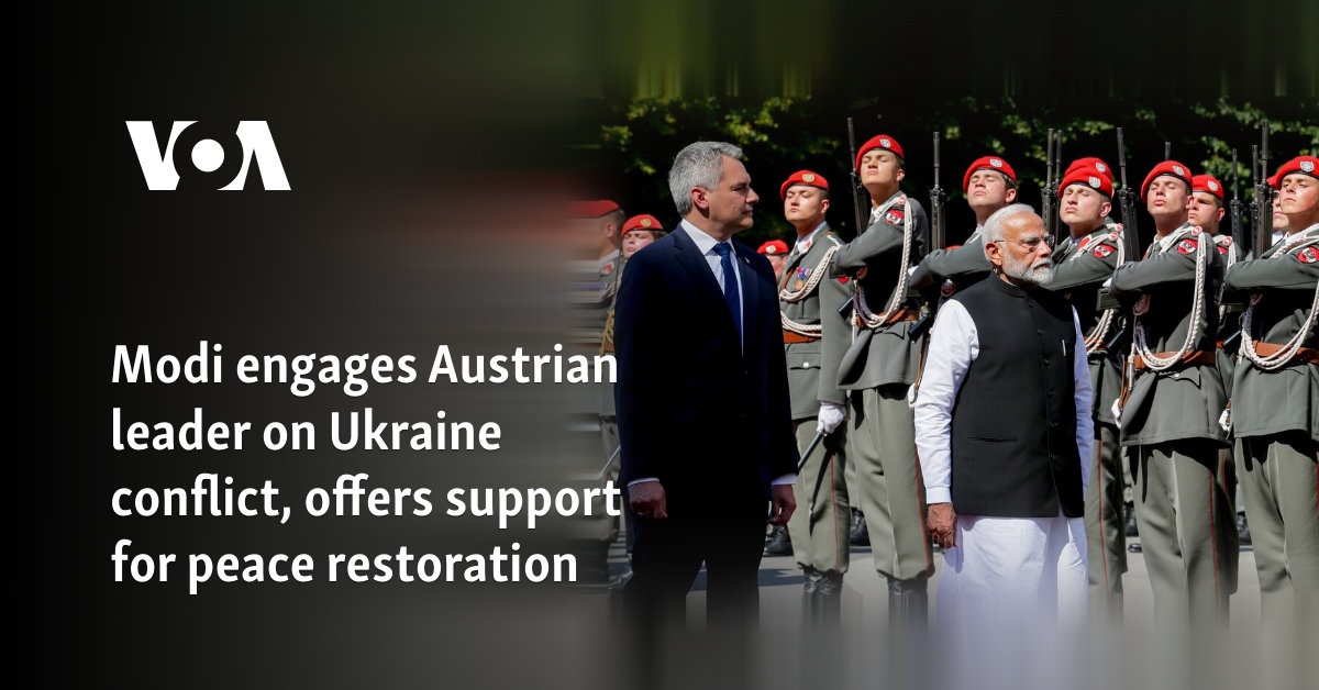 Modi engages Austrian leader on Ukraine conflict, offers support for peace