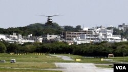 Pangkalan udara Amerika "Futenma" di Okinawa (foto: dok).